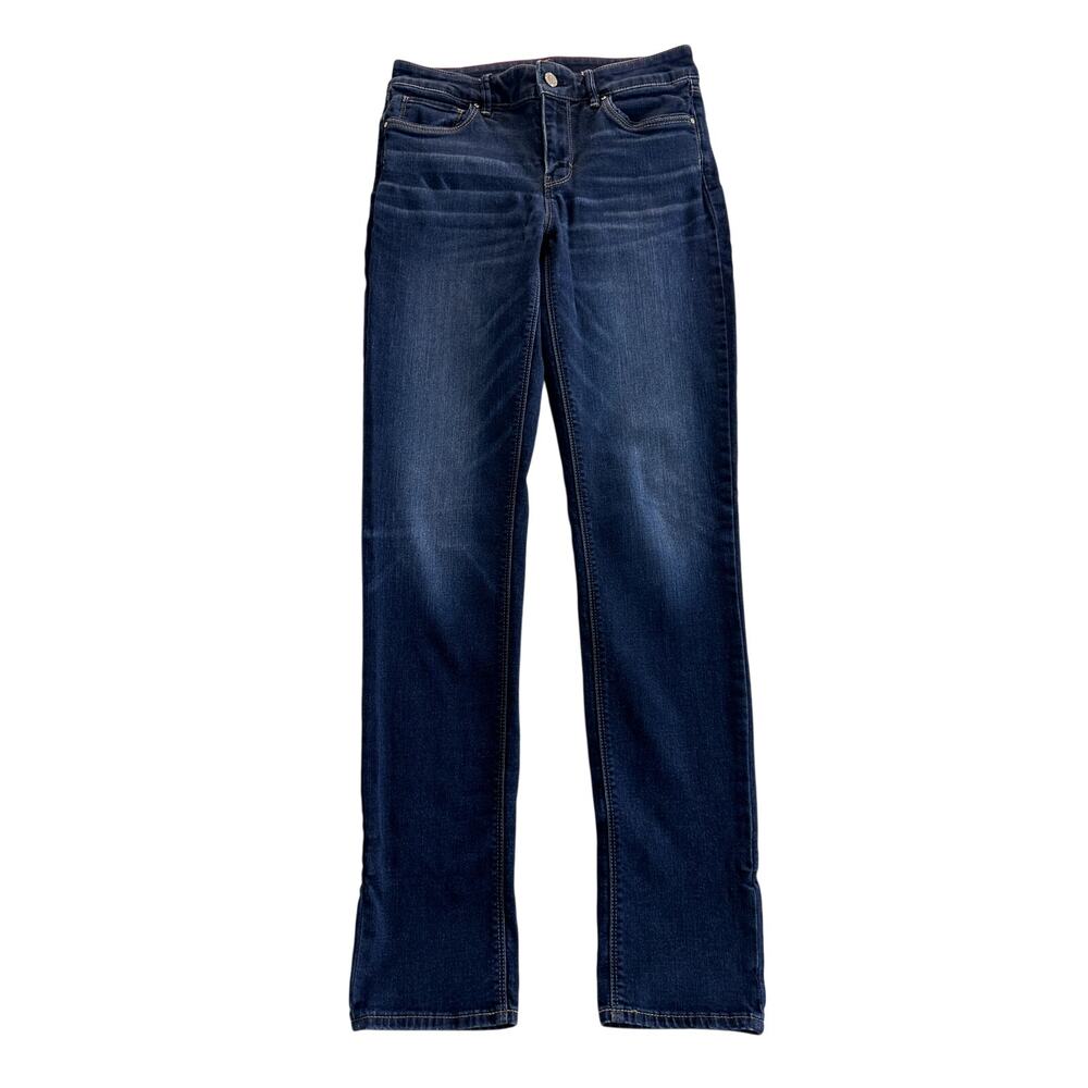 WHBM Slim Jeans Women's Size 6 Long Dark Wash Extra Soft Stretch Denim